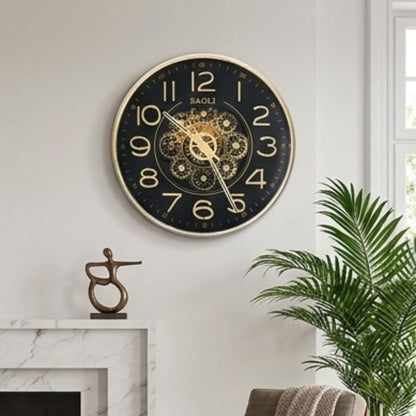 Classic Wall Clock Decorative Size-33 cm | Golden Black