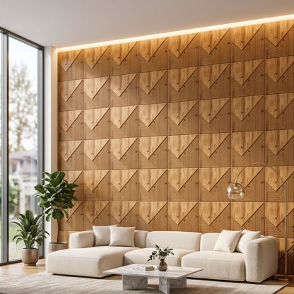3D Wall Panels for Home Decor PVC Plaina Design 50X50 cm