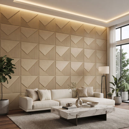 3D Wall Panels for Home Decor PVC Plaina Design 50X50 cm