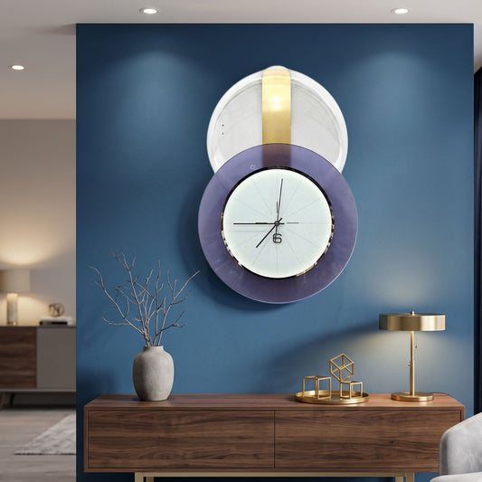 Relife Metal Wall Clock Antique Decorative Size- 60X40X6 cm | Purple
