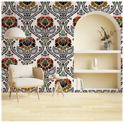 flower tensile design for wall painting
