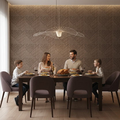 Magnum Brown 3D Wall Panels Stripe Design