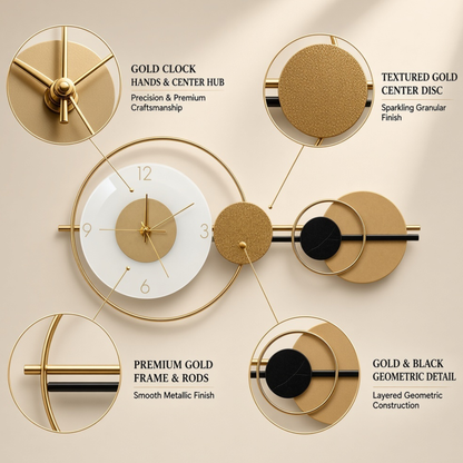 Relife Metal Wall Clock Antique Decorative Size- 70X38X5 cm | Brown