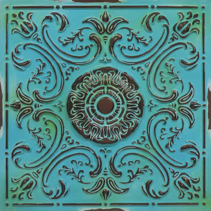 Modern PVC False Ceiling - 60x60 cm Damask Design