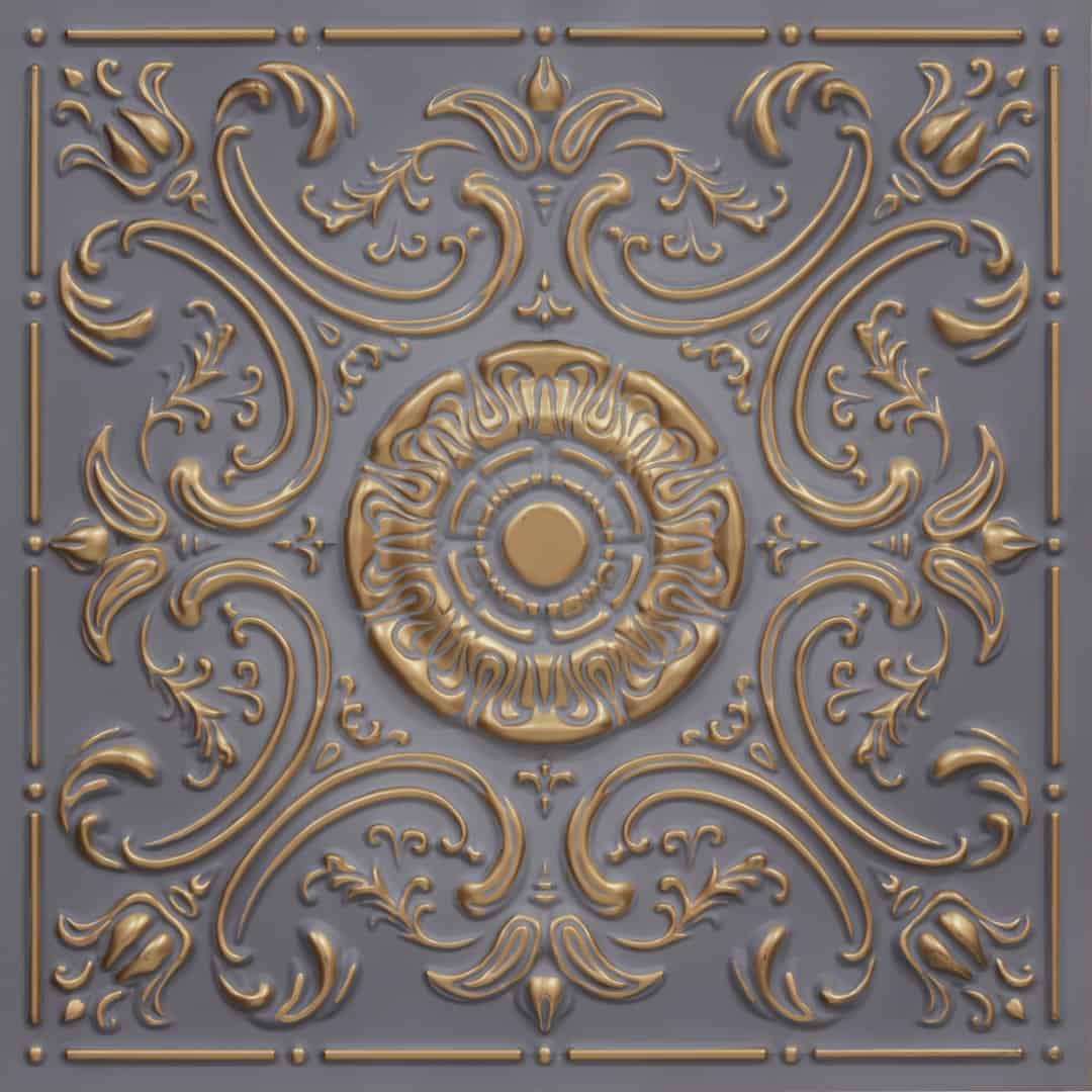 Modern PVC False Ceiling - 60x60 cm Damask Design