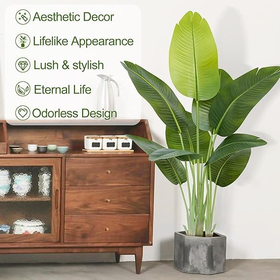 Artificial Banana Plant for Home Decor Big Size with Pot