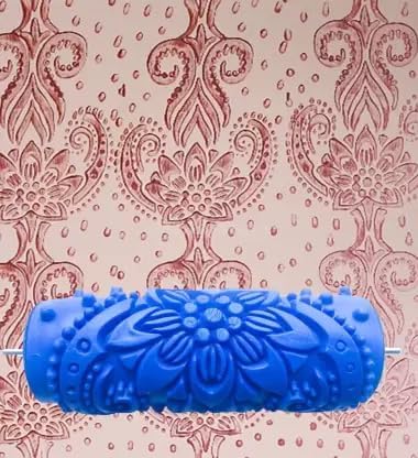 Design Roller for Wall Painting - 12.7 cm Machine with Flower Design- 095Y