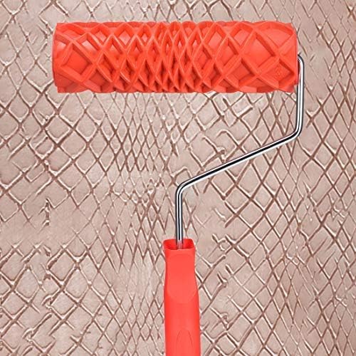 17.8 cm Paint Roller for Wall Painting Classic Net Geometric Embossing Texture Rubber Roller