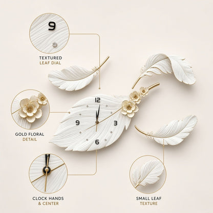 Relife Metal Wall Clock Antique Decorative Size- 80X33X43 cm | Feather