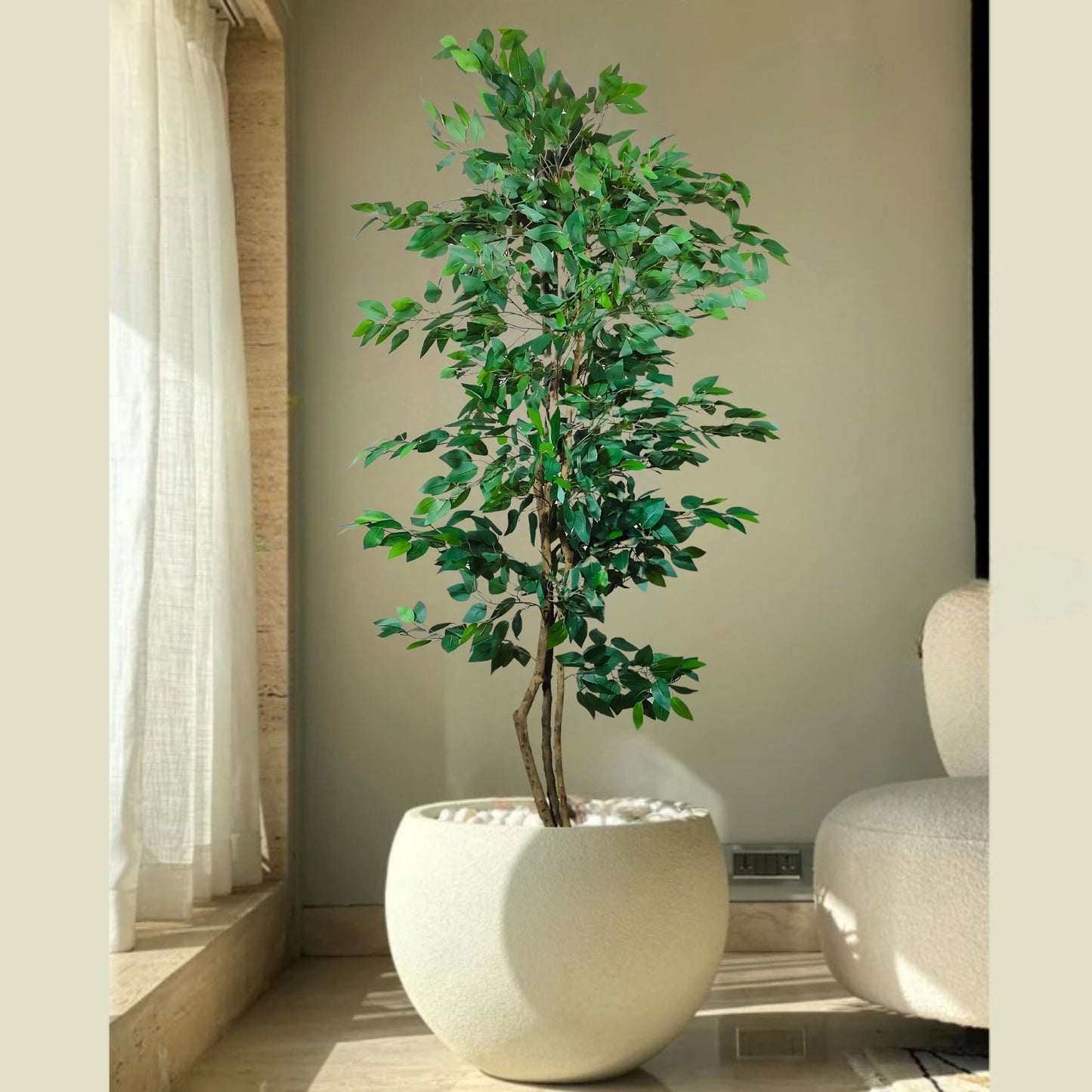 Artificial Ficus Tree with Pot for Home Decor