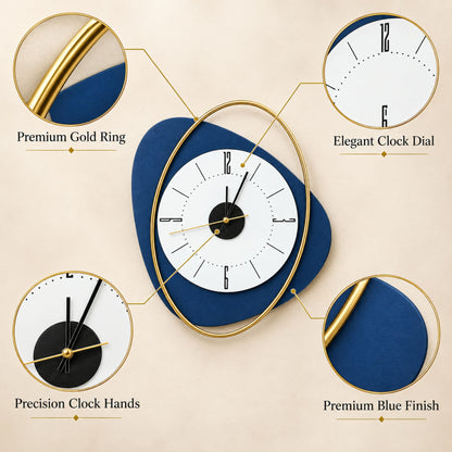 Relife Metal Wall Clock Antique Decorative Size- 51X41 cm | Curve triangle