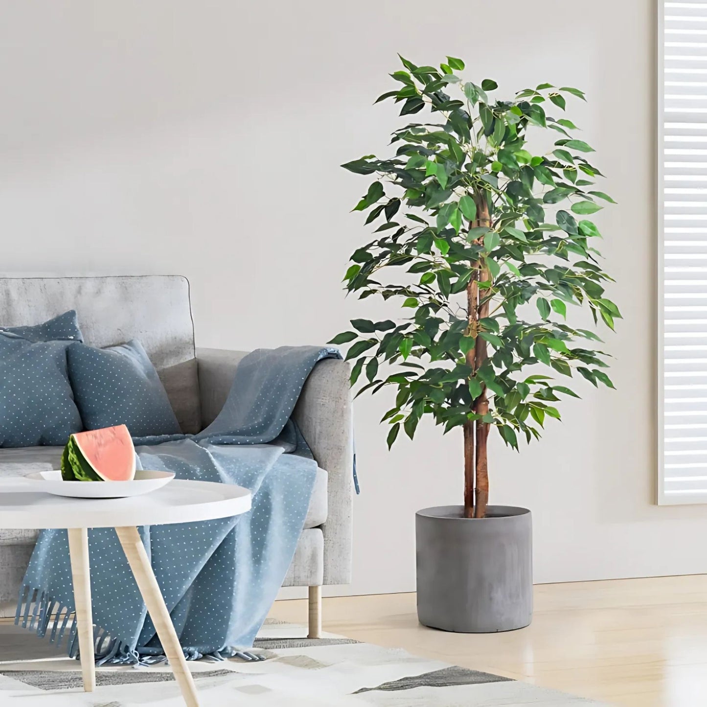 Artificial Ficus Tree with Pot for Home Decor