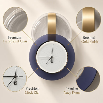 Relife Metal Wall Clock Antique Decorative Size- 60X40X6 cm | Purple