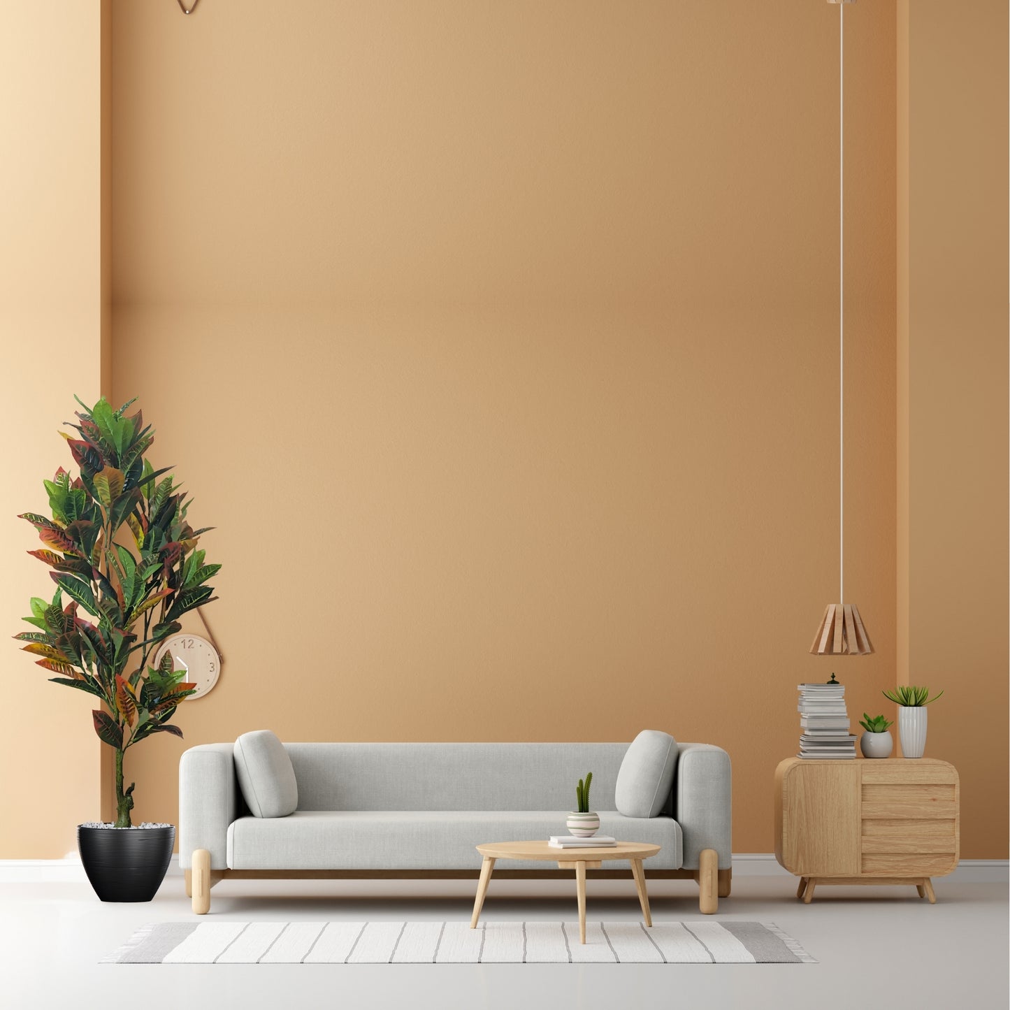 Artificial Croton Plant with Pot for Home Decor