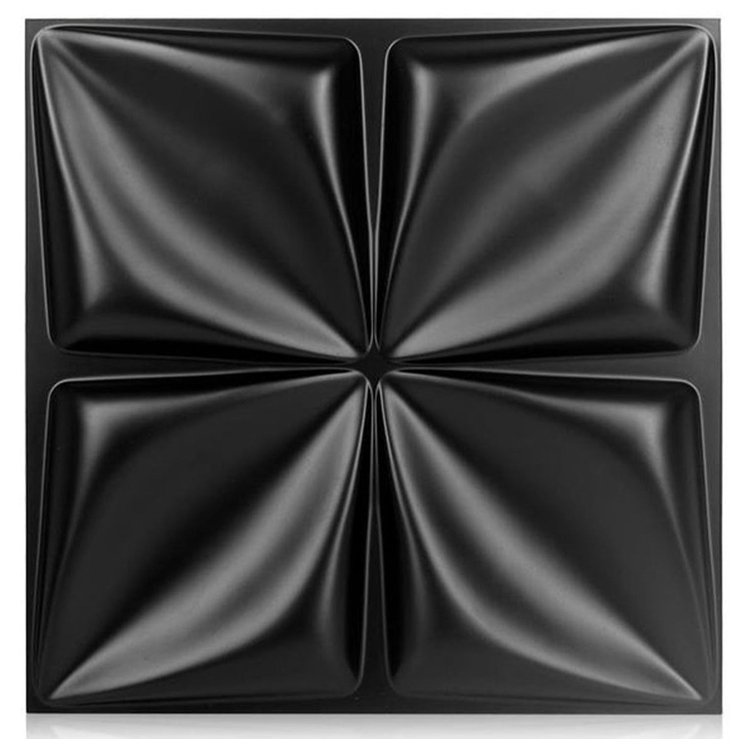 Flower 3D PVC Wall Panels - Black Color Flower Design