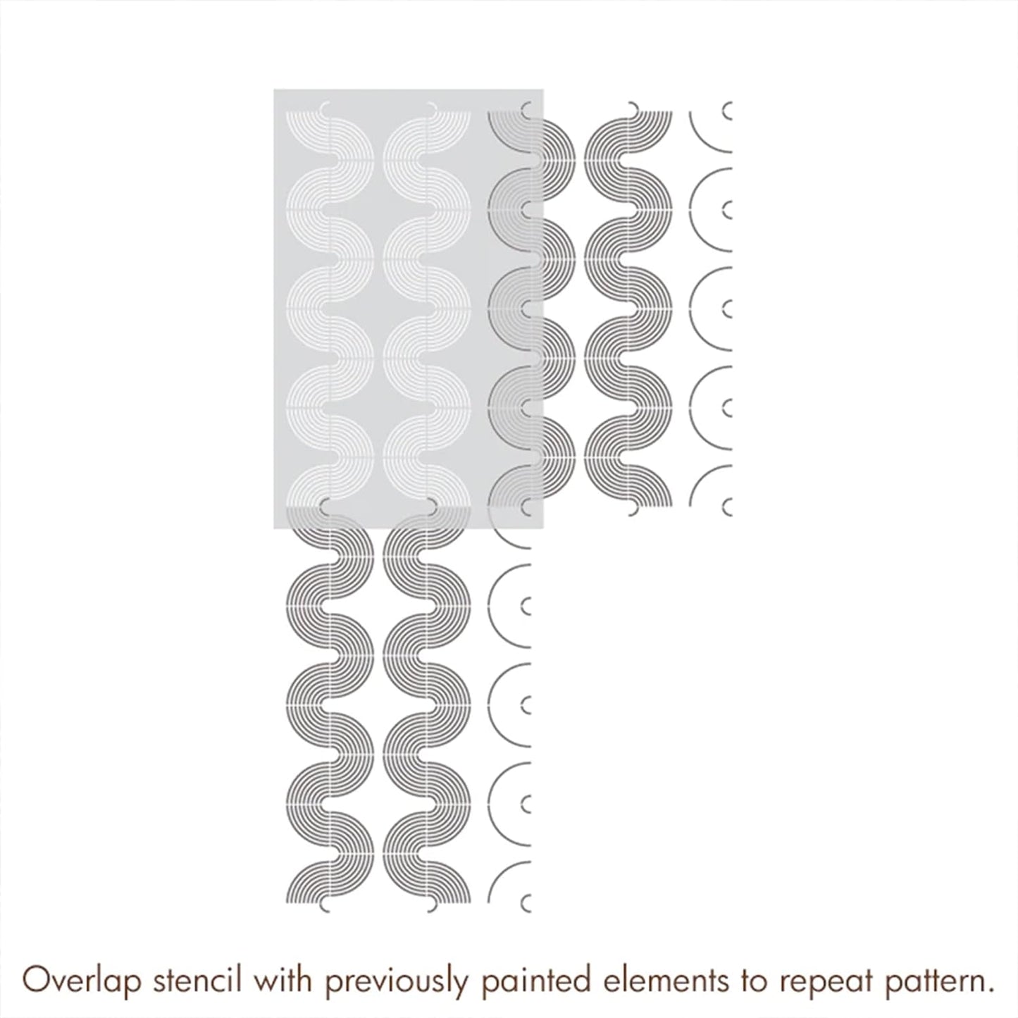 Latest Sound Waves Stencils for Wall Painting (KDRDSS1113-2436)