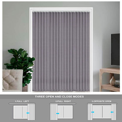 Vertical Blinds for Windows - Bedroom, Kitchen, Sliding Door, and Balcony | Grey