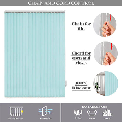 Vertical Blinds for Windows - Bedroom, Kitchen, Sliding Door, and Balcony | Aqua Blue