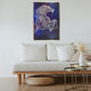 Crystal Painting for Wall Decoration with Golden Frame, Size 40 X 61 Cm-  Crystal Horse