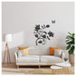 Radiating Flowers Wall Design Stencil (KHSNT387)