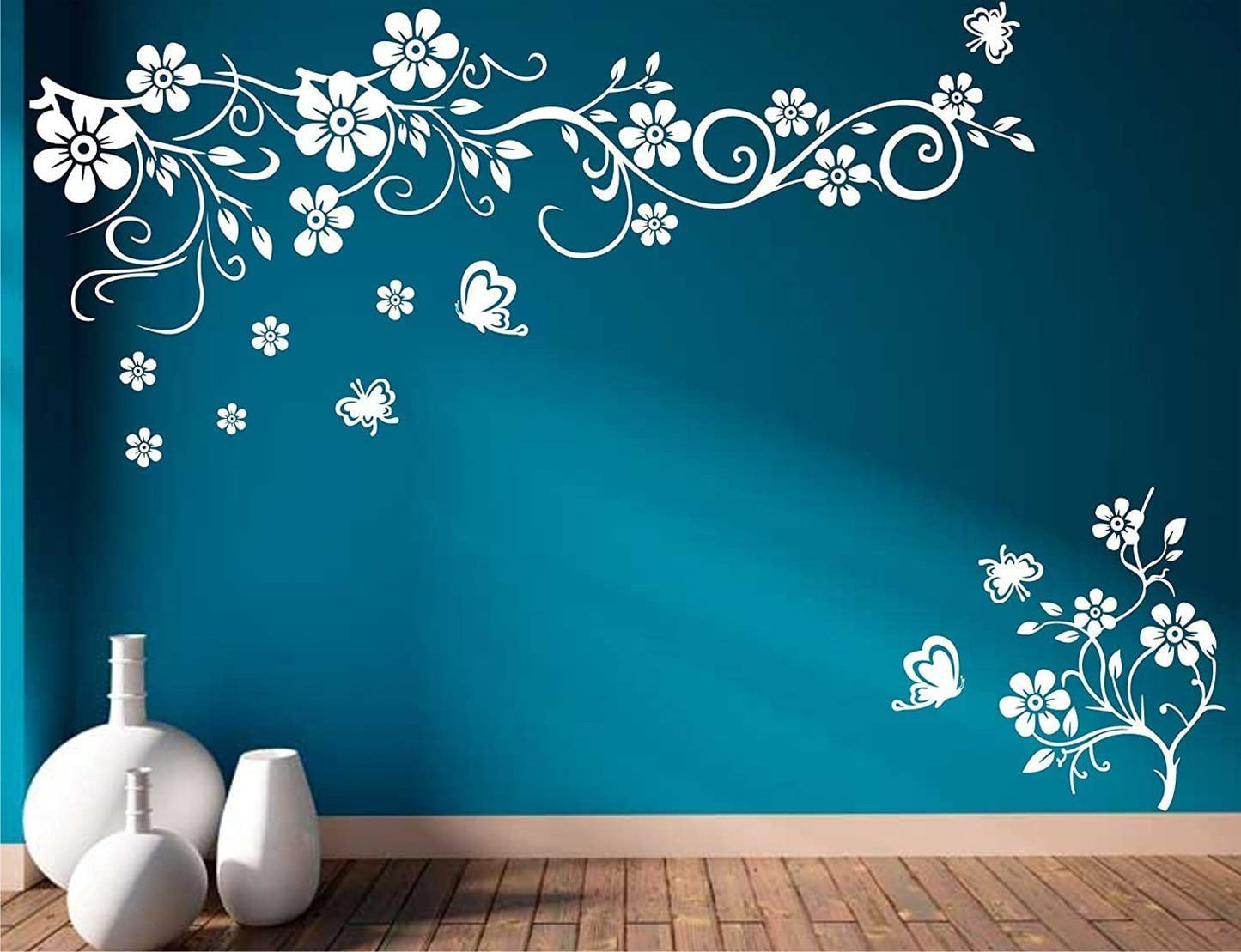 Stencils for Wall Painting (Size 259 X 135 cm) Flower Art