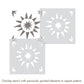 Latest Binary Star Stencils for Wall Painting - Pack of 2, Sheet Size 12 x 12 inch/Design for Wall Painting 10 x 10 inch - Small
