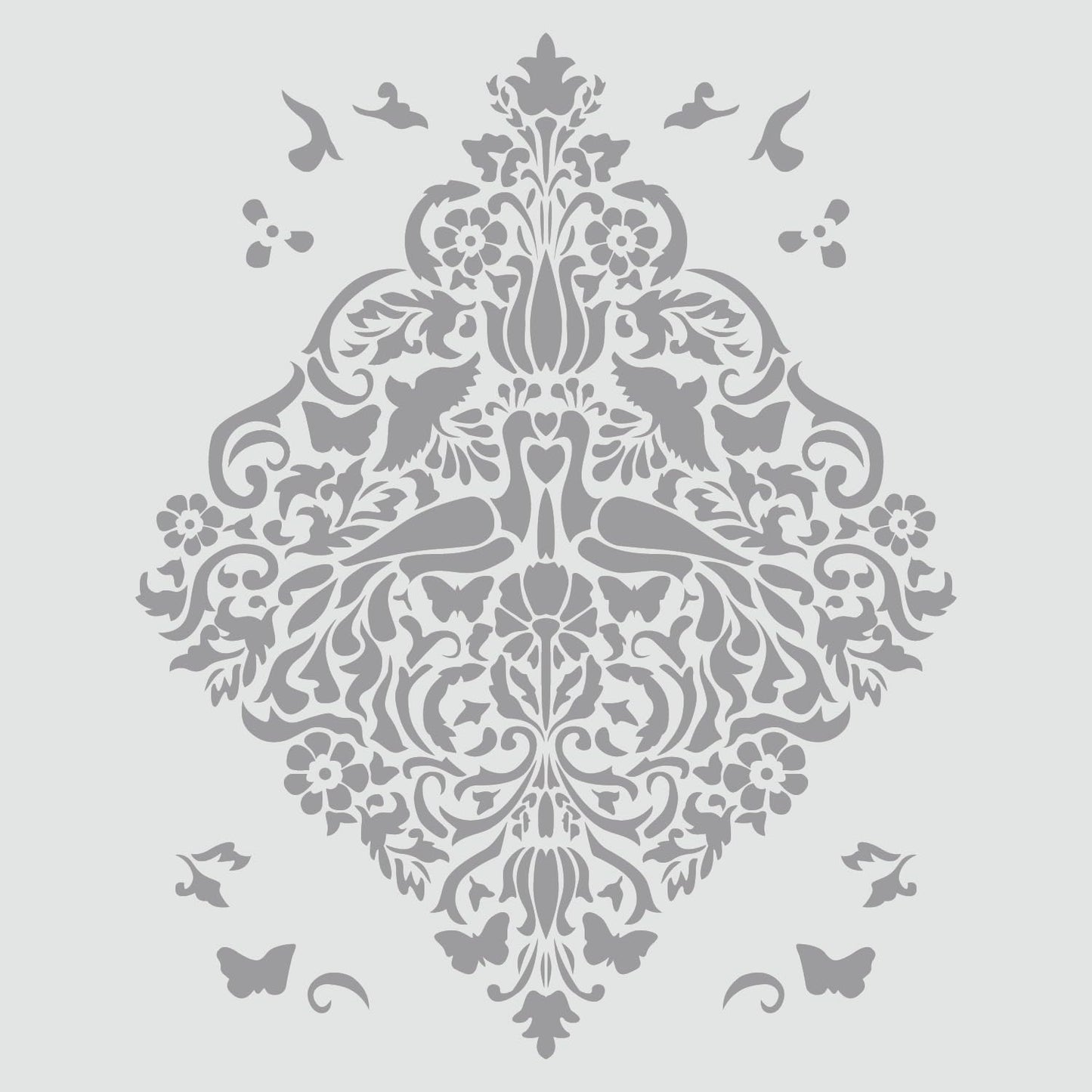 Latest Large Zoey Damask Paint Wall Stencil -Pack of 1