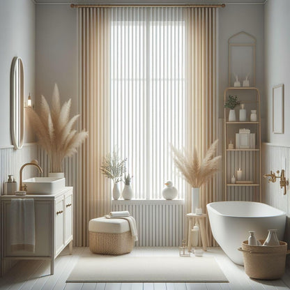 Vertical Blinds for Windows - Bedroom, Kitchen, Sliding Door, and Balcony | Cream