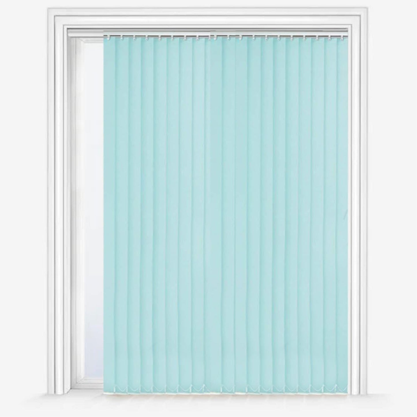 Vertical Blinds for Windows - Bedroom, Kitchen, Sliding Door, and Balcony (Customized Size, Aqua Blue)