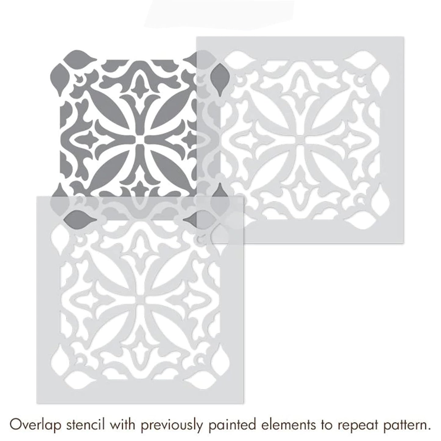 Latest Enclave Allover Stencils for Wall Painting - (KDRDSS1144) Pack of 2