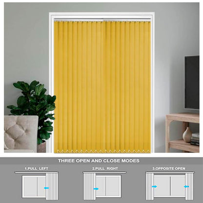 Vertical Blinds for Windows - Bedroom, Kitchen, Sliding Door, and Balcony | Yellow