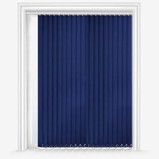 Vertical Blinds for Windows - Bedroom, Kitchen, Sliding Door, and Balcony (Customized Size, Royal Blue)