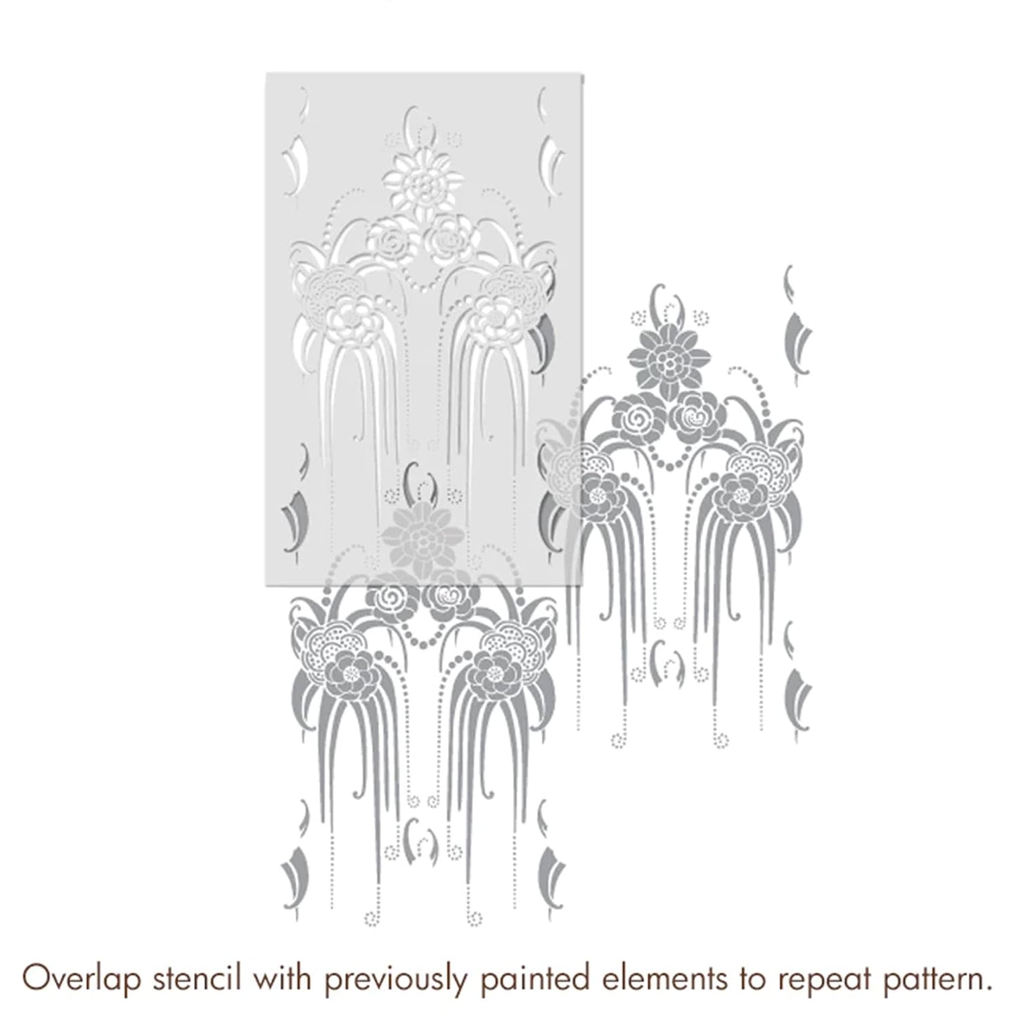 Latest Emilia Floral Stencils for Wall Painting (KDRDSS1121-2436)