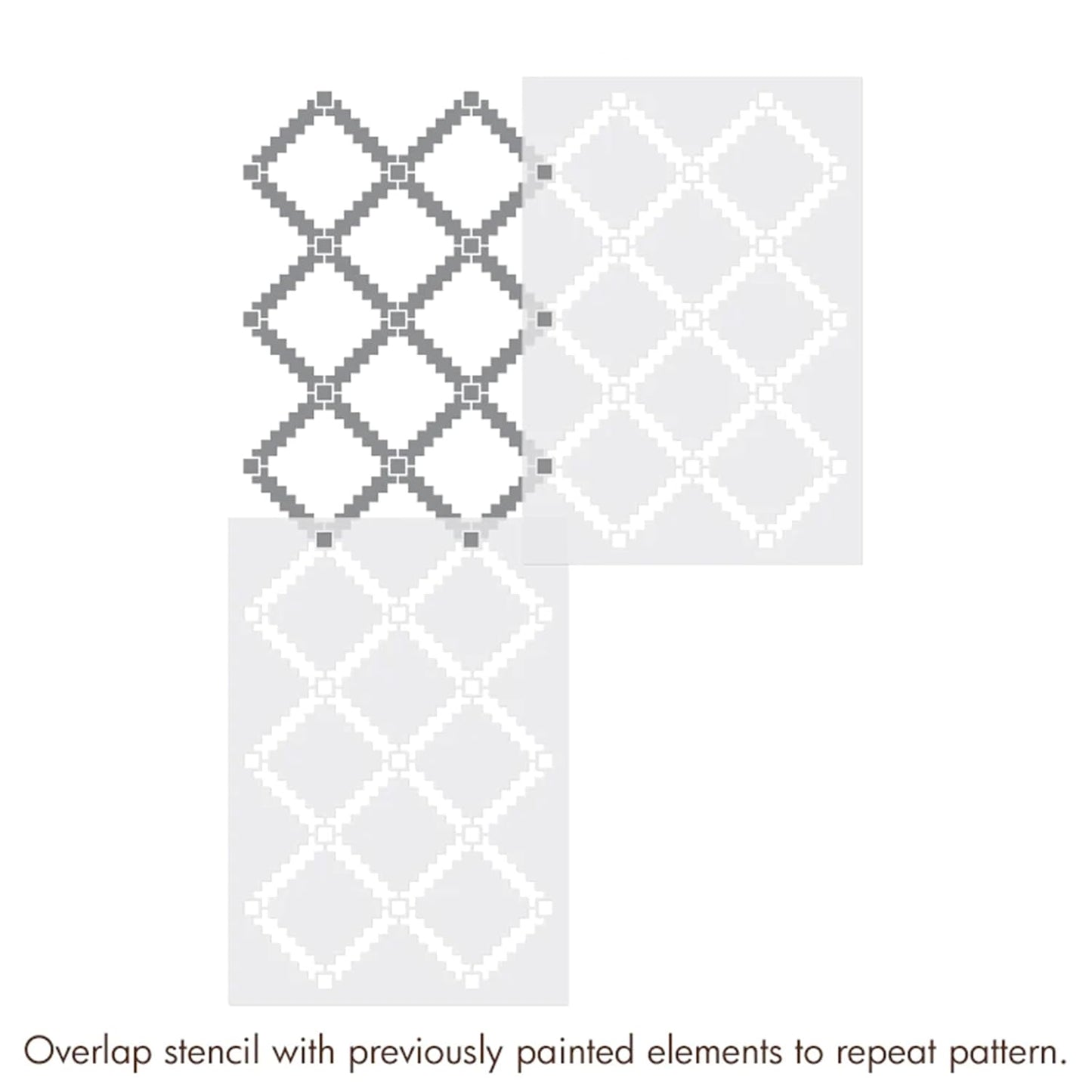 Checkers Allover Allover Latest Stencils for Wall Painting - Pack of 1,Sheet Size 24 X 36 Inch/Design Size 22 X 34 Inch - Large