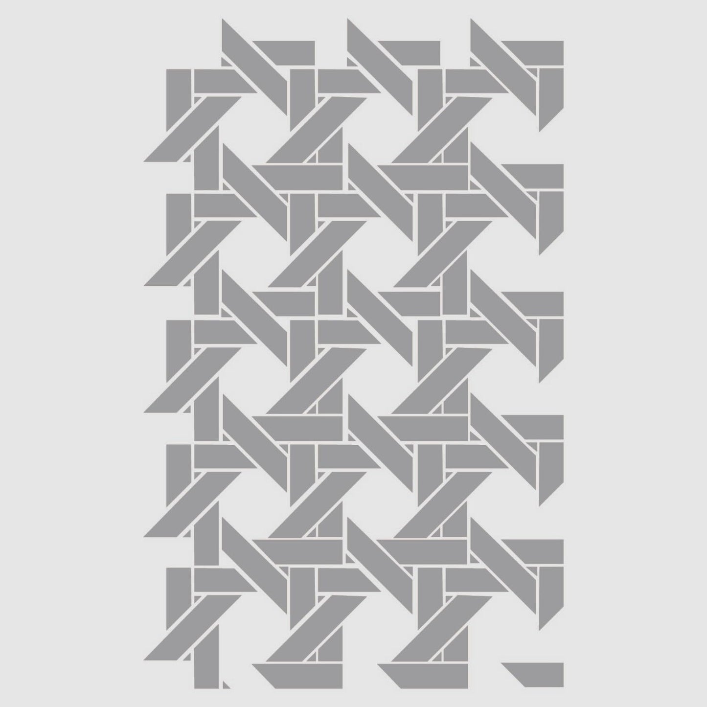 Latest Large CrissCross Basketweave Wall Design Stencil