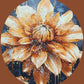 Crystal Painting for Wall Decoration with Golden Frame, Size 40 X 61 Cm-  Crystal Flower