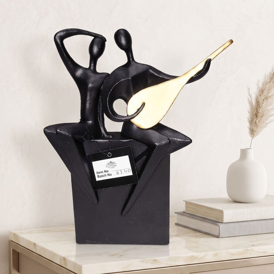 Abstract Modern Art Sculpture Showpiece for Home Decor -Guitar Couple