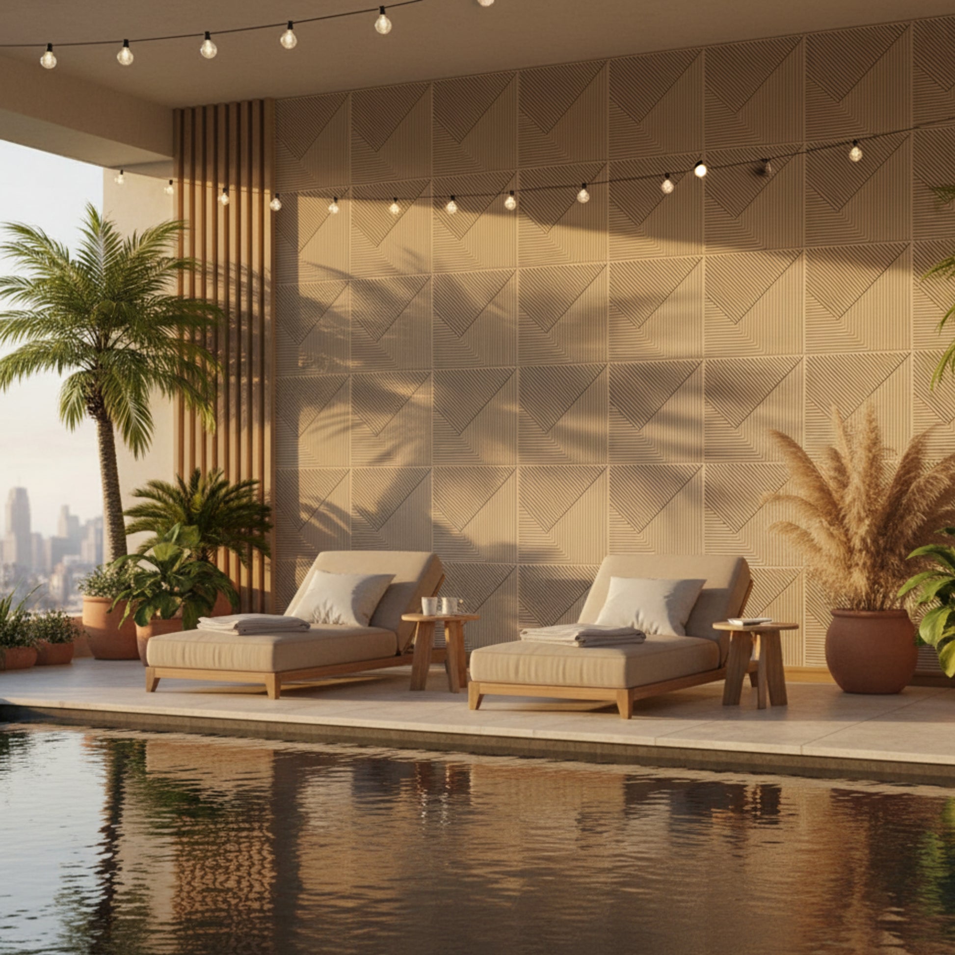 White Tail 3D Wall Panels Stripe Design