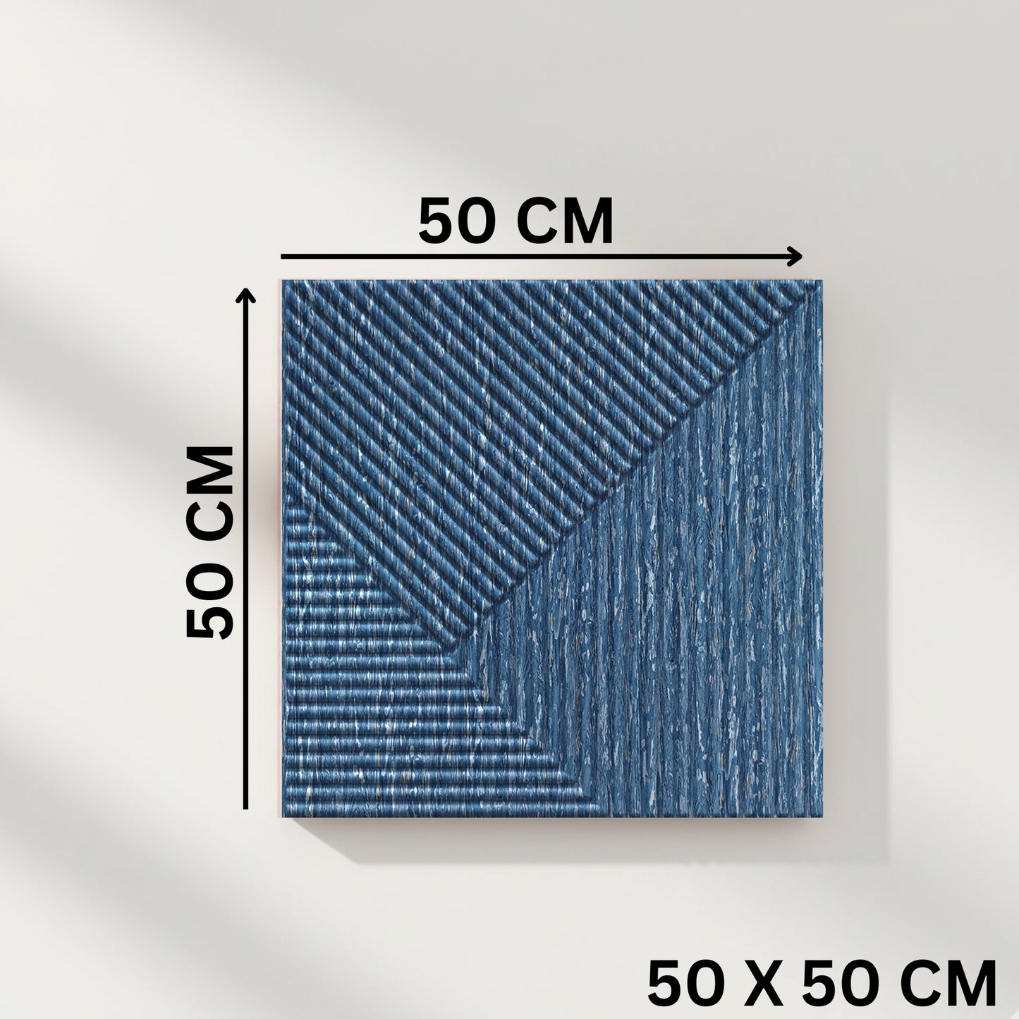 Electric Blue 3D Wall Panels Stripe Design