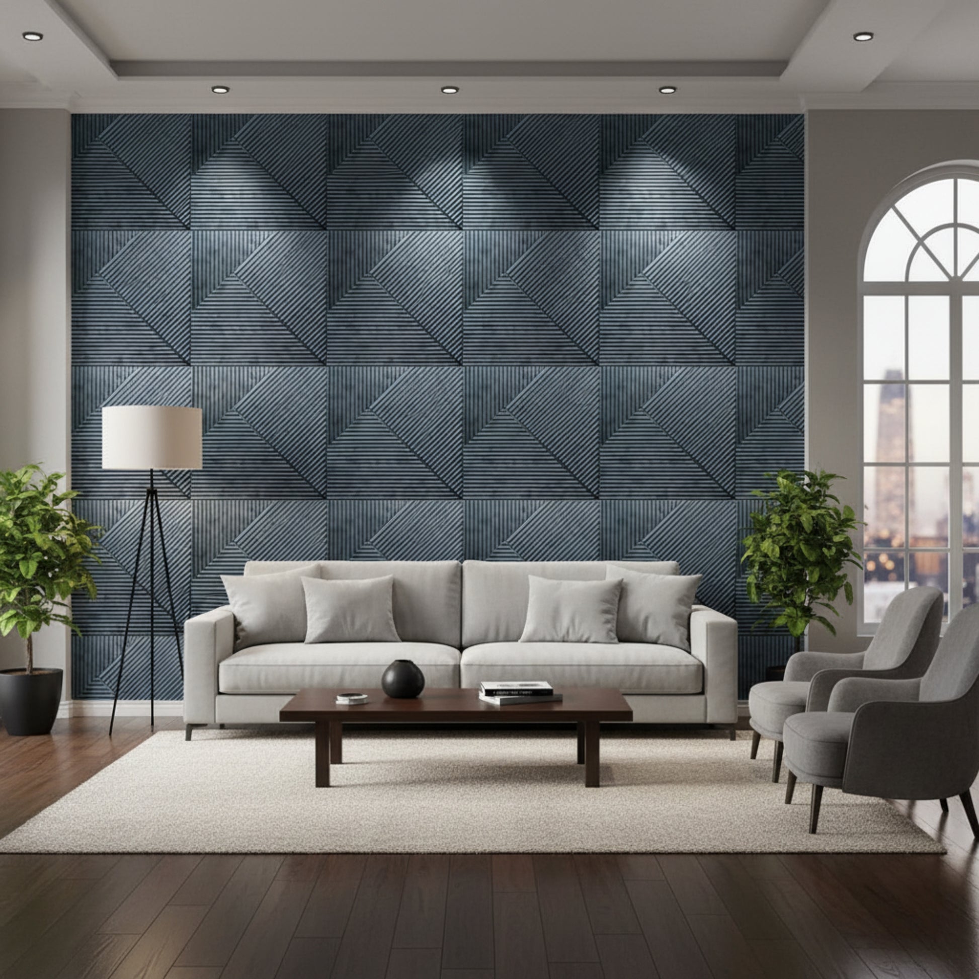Bronze Rust 3D Wall Panels Stripe Design