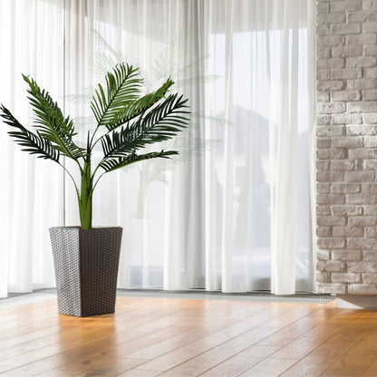 Artificial Palm Tree for Home Decor with Pot and 1 Stem