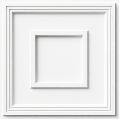 White Square Design 3D PVC Ceiling Panel Front View