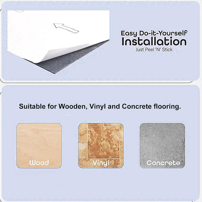 Waterproof vinyl flooring sheets with wood grain texture
