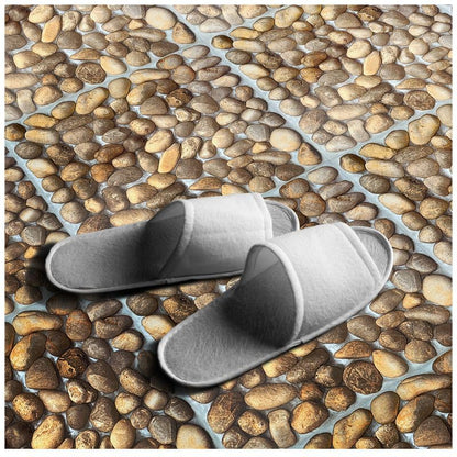 Peel and stick wooden floor tiles for DIY renovation