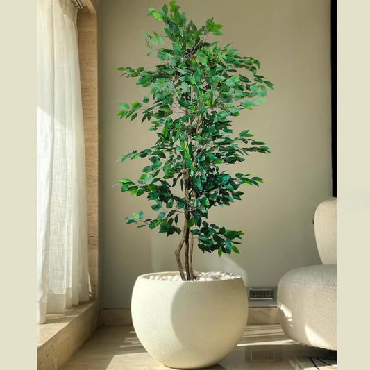 Artificial 7 Feet Ficus Tree with Pot for Home Decor