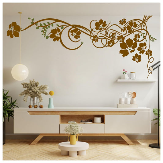 Stencils for Wall Painting (Size 218 X 86 cm) Flowers