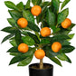 Artificial 1.5 Feet Orange Plant with Pot for Home Decor