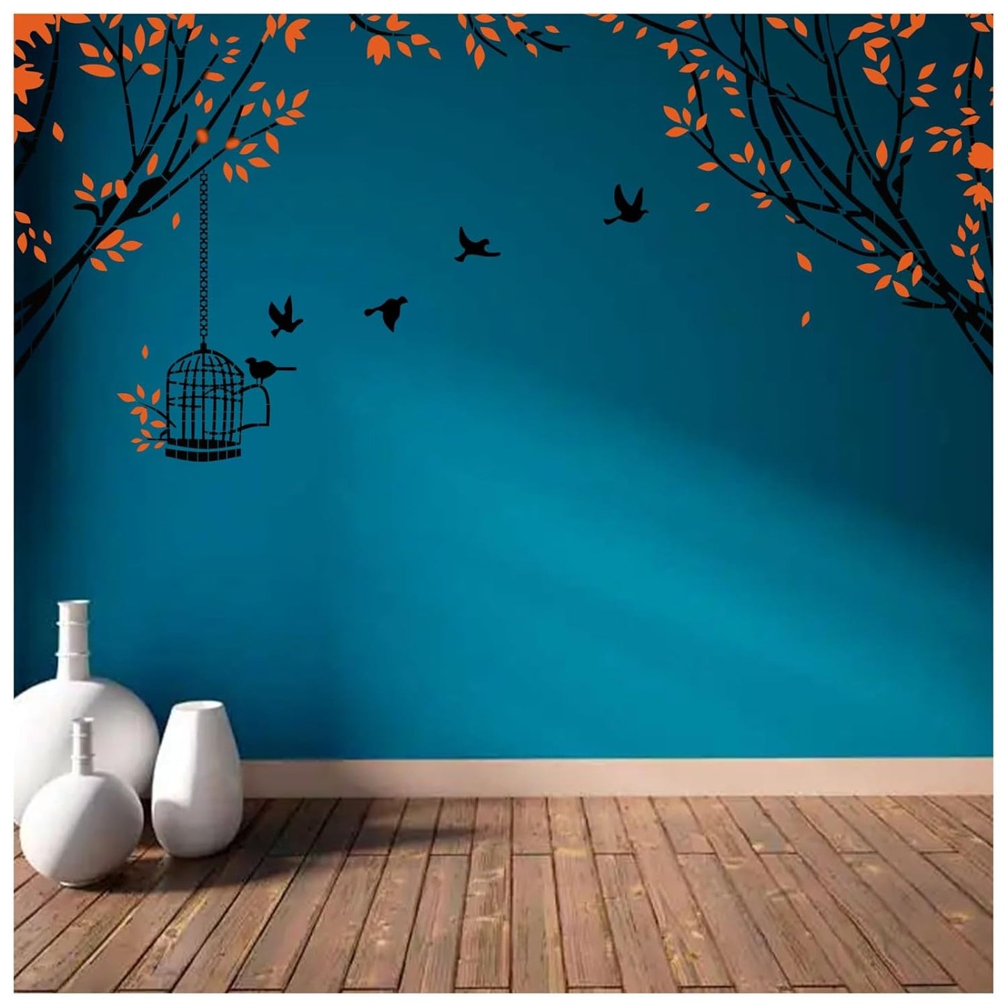 Birds Time to Fly Wall Design Stencil (KHSNT393)