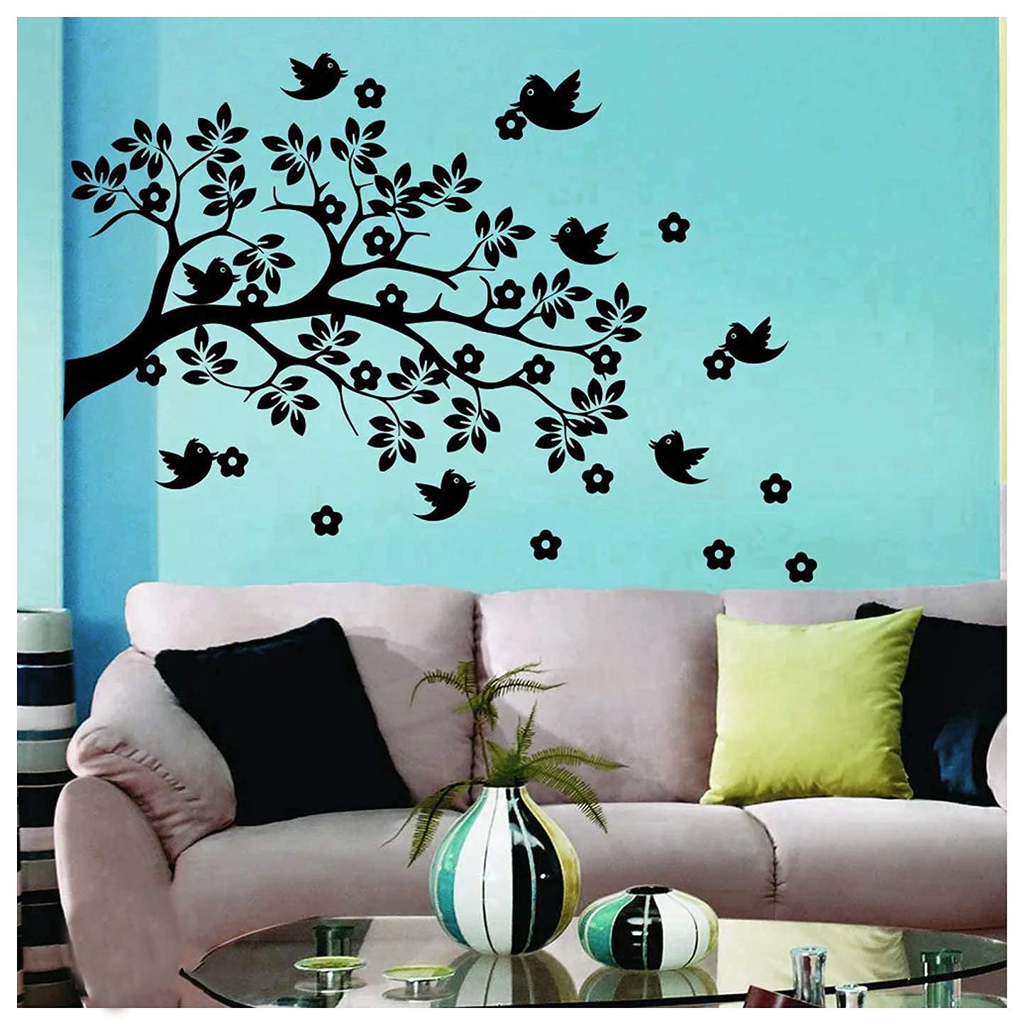 Stencils for Wall Painting (Size 234 X 165 cm) Homecoming Birds