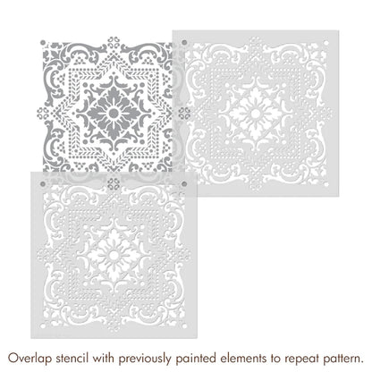 Decorative stencil design for furniture and wall art
